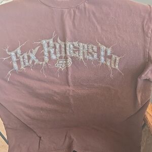 Fox Racing Short Sleeve Tee - Brown with White Graphic